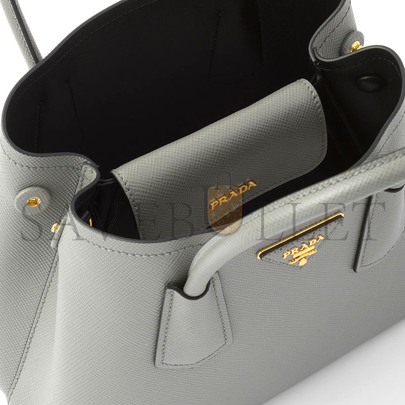 Pra*a small Pra*a double saffiano leather bag 1bg443 01 (25*18.5*12.5cm)